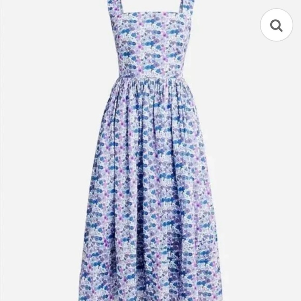 J. Crew x Liberty London Blue and Purple Floral Dress